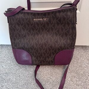 Michael Kors Brown and Purple Crossbody Bag